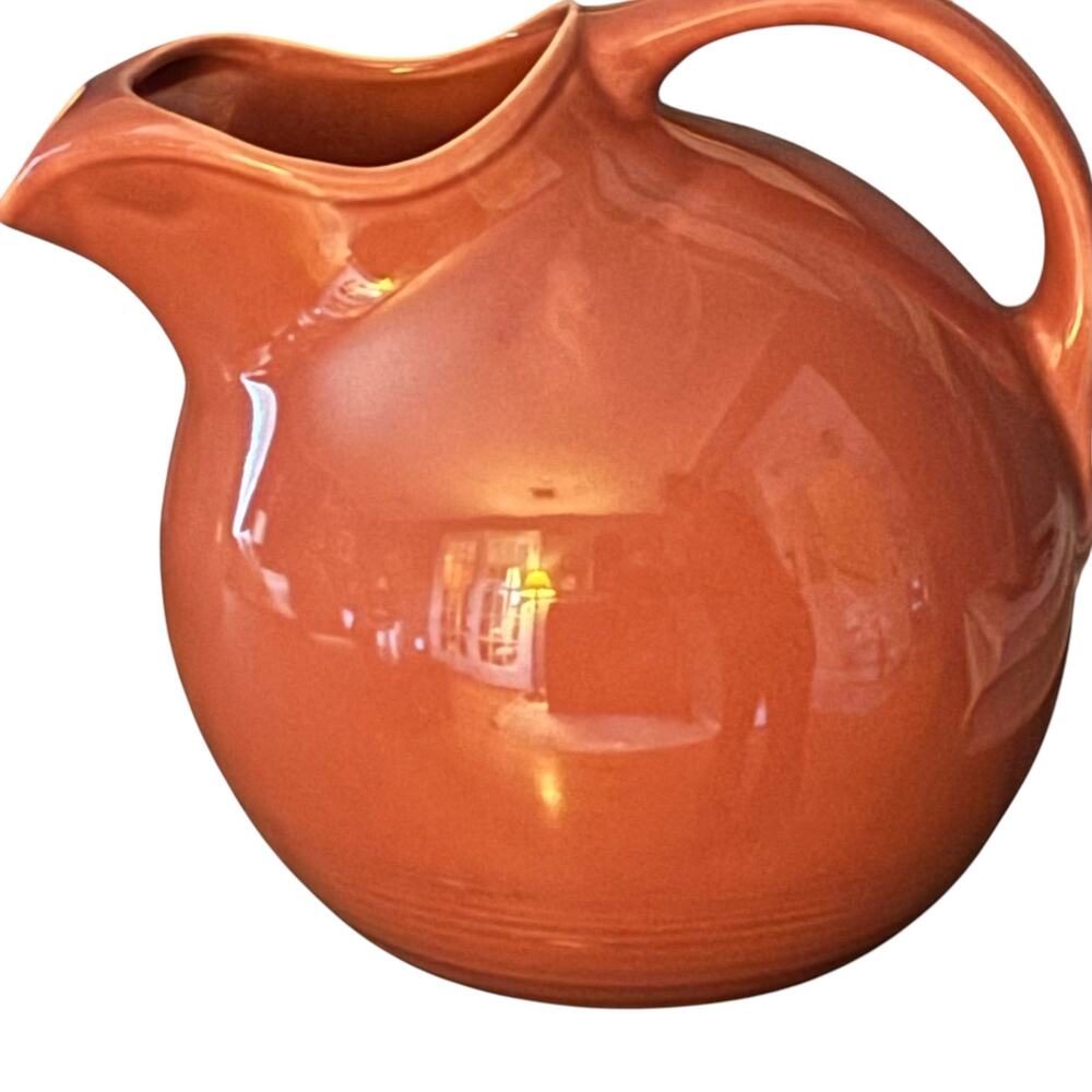 Vintage Homer Laughlin Harlequin Rose 8"Ball Pitcher Jug Water Pitcher 1938-1959